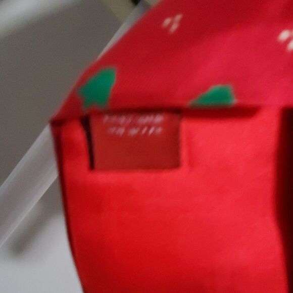 Lillian Vernon Christmas Tree Patterned Silk Tie - Picture 5 of 5